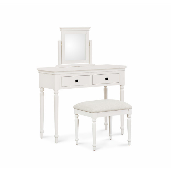Cotsworth Dressing Table, Stool + Mirror White